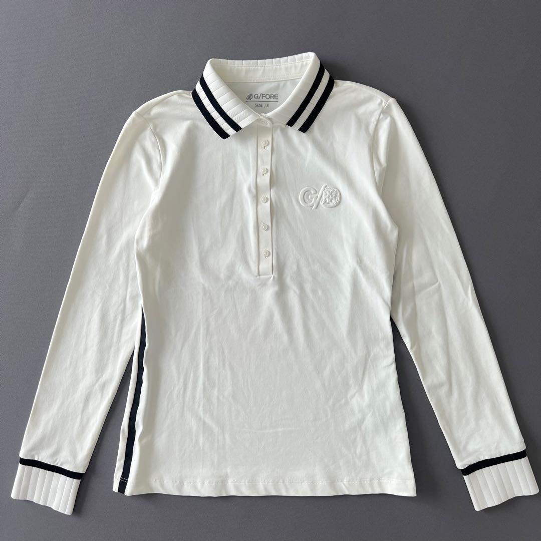 G/FORE ジーフォア　ロゴ　長袖　ポロシャツ　ゴルフ　レディース　襟付き　S