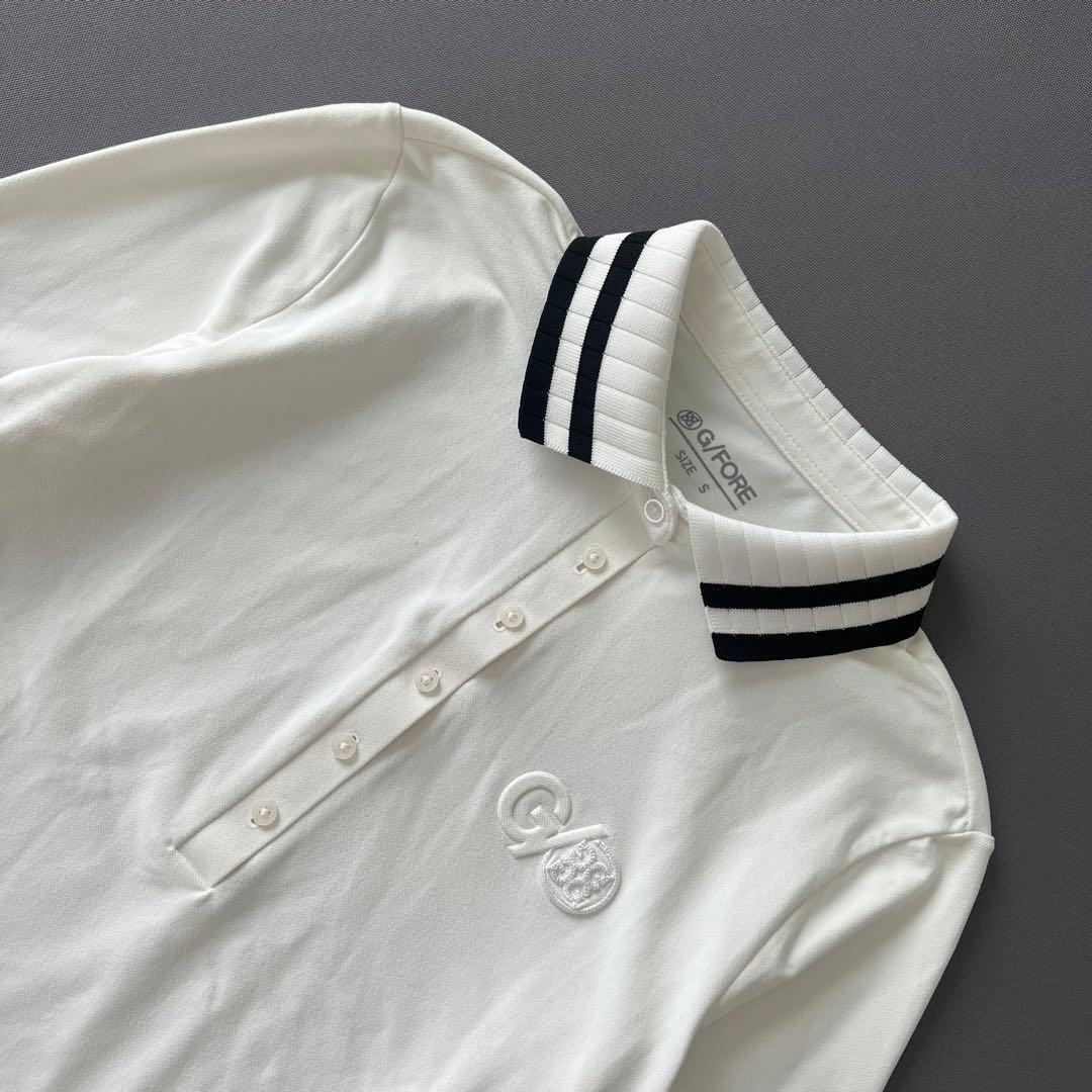 G/FORE ジーフォア　ロゴ　長袖　ポロシャツ　ゴルフ　レディース　襟付き　S