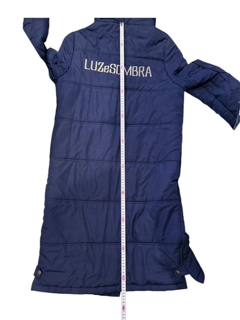 LUZeSOMBRA フード付きロングベンチコート ネイビー