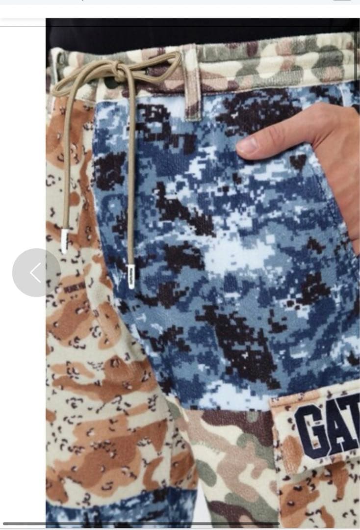 新品　パーリーゲイツ マルチ カモフラ プリント ダブルラッセル ジョガーパンツ