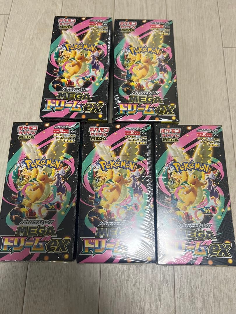 ポケモンカードゲーム MEGAドリームex 新品未開封５BOX シュリンク付
