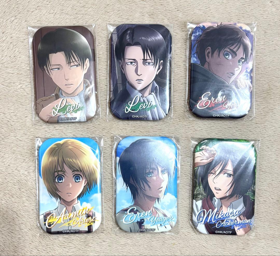 進撃の巨人　まるかく缶バッジ　コンプリートセット　【最安値】