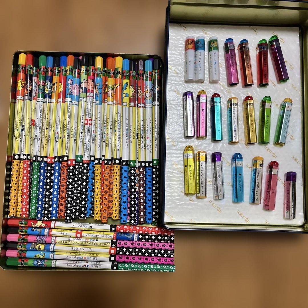 初代 ポケモンバトル鉛筆 45本セット キャップ付