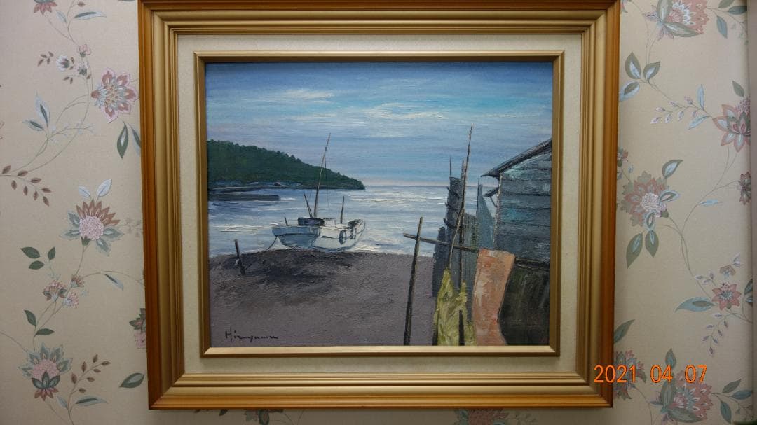 絵画 平山 講平「浜」F8号