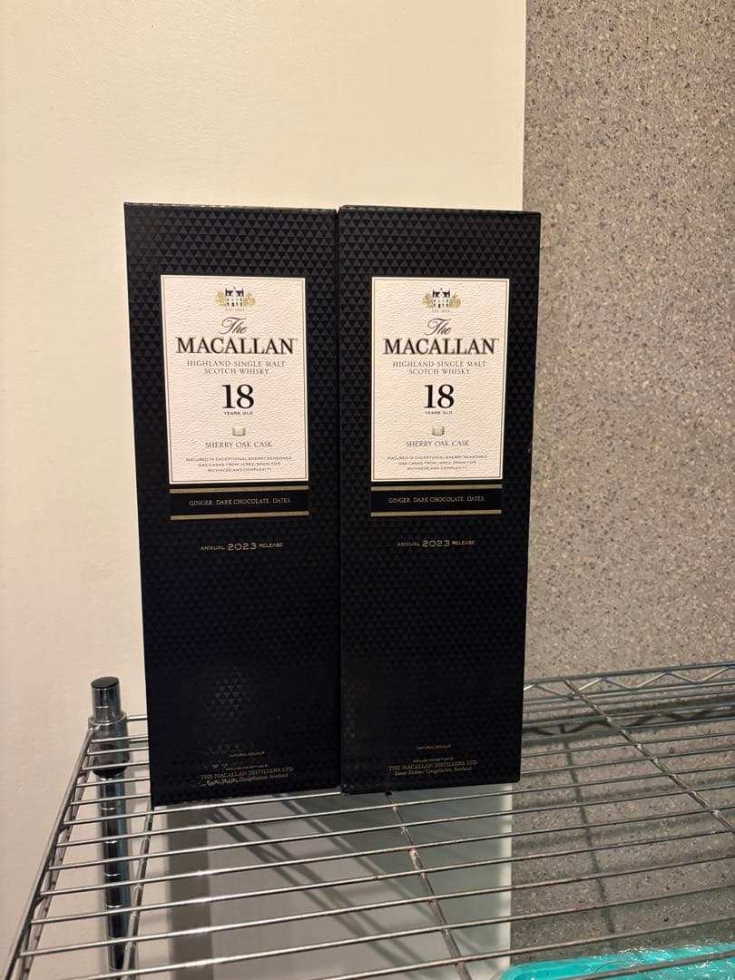 The Macallan 18年 シングルモルトウイスキー 2本セット　箱付き