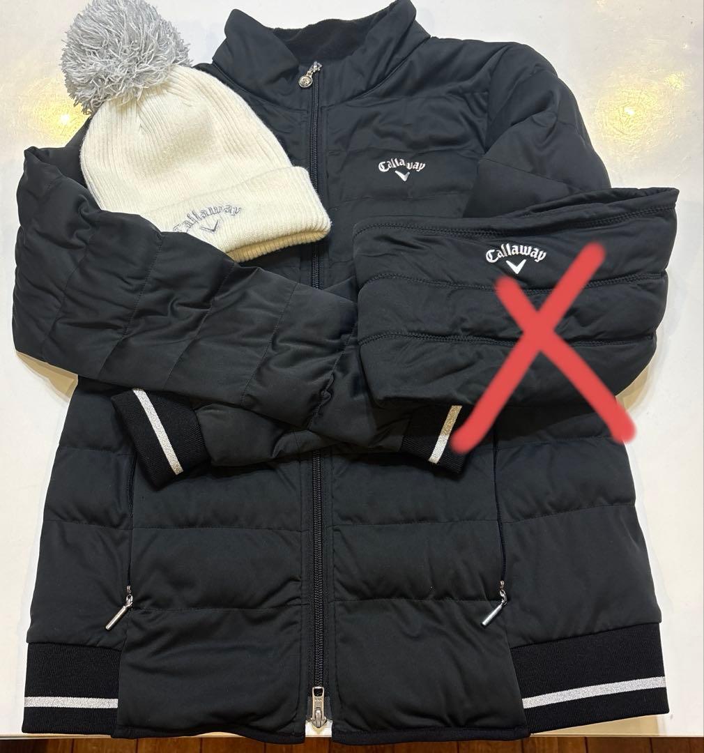 キャロウェイM中綿ジャケットニット帽2点セット