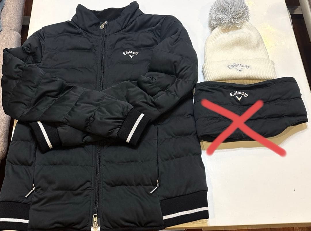 キャロウェイM中綿ジャケットニット帽2点セット