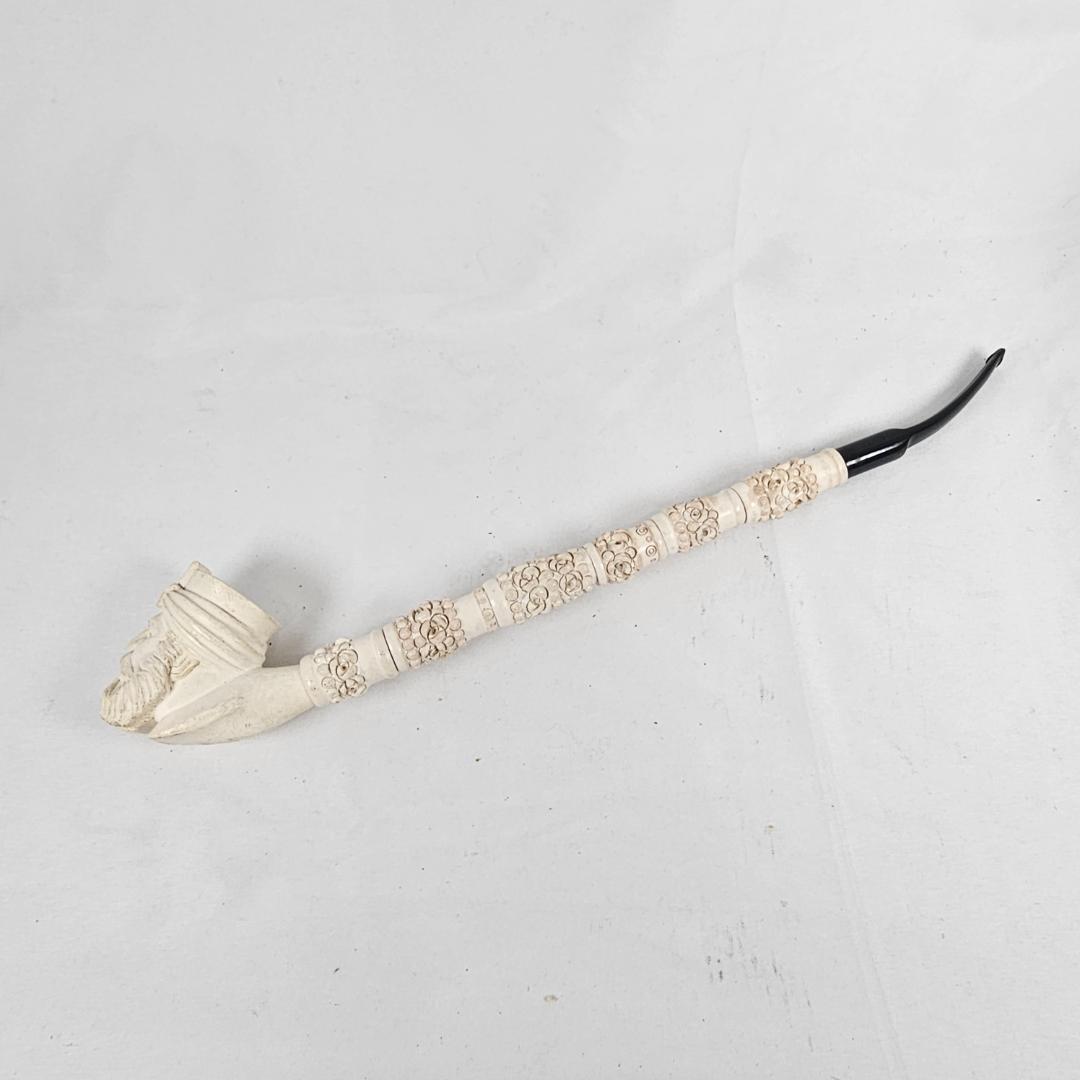 特大 海泡石 メシャムパイプ 43cm 彫刻 アンティーク