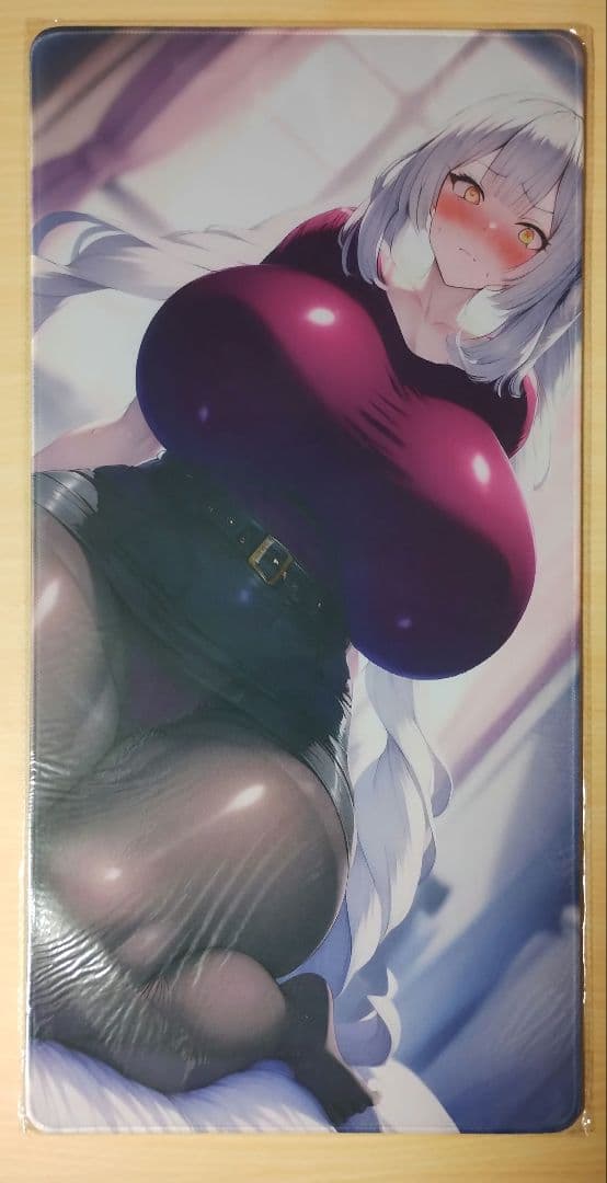 童*磨様 美少女 銀髪 プレイマット ラバーマット デスクマット