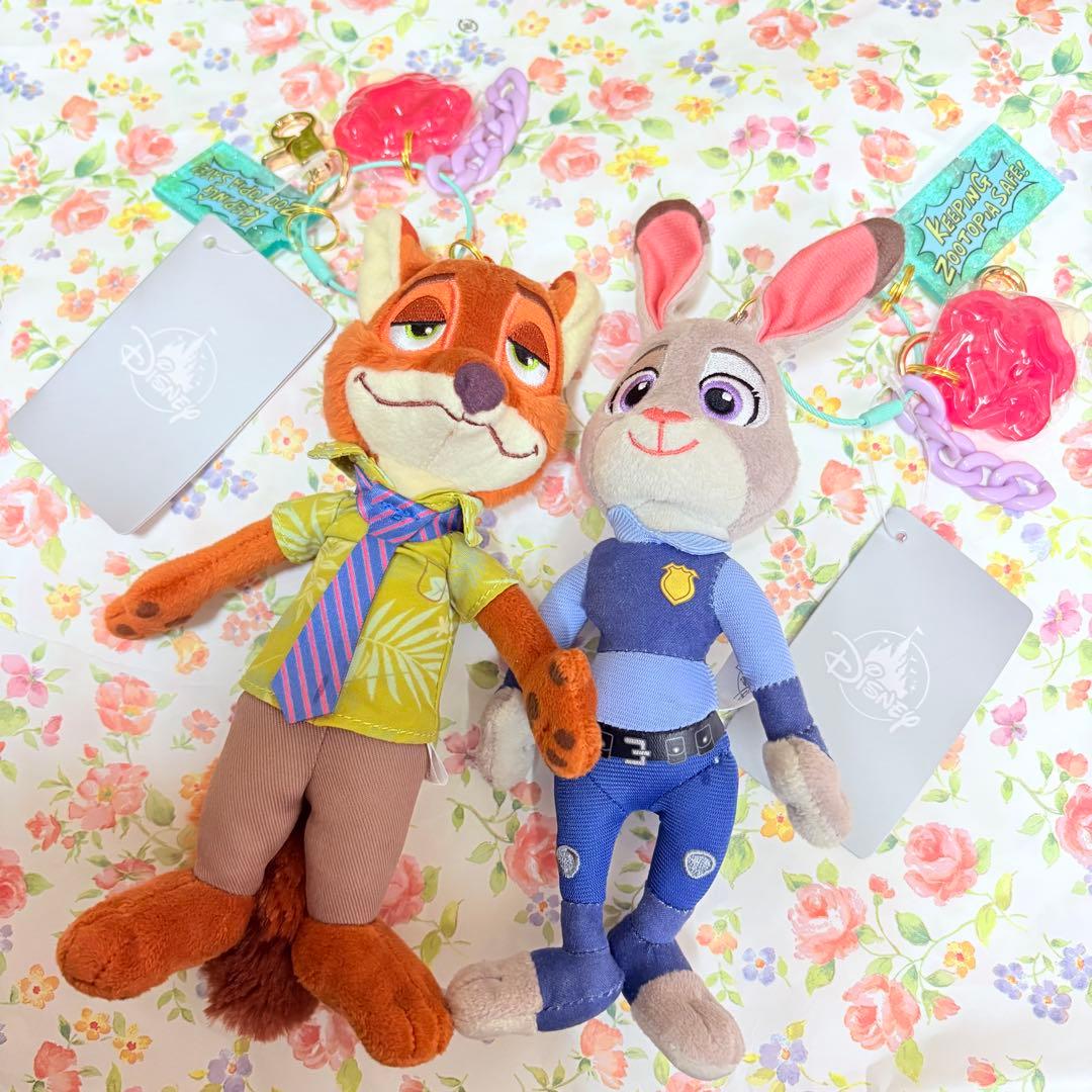 ズートピア ジュディ　ニック　ぬいぐるみキーチェーン