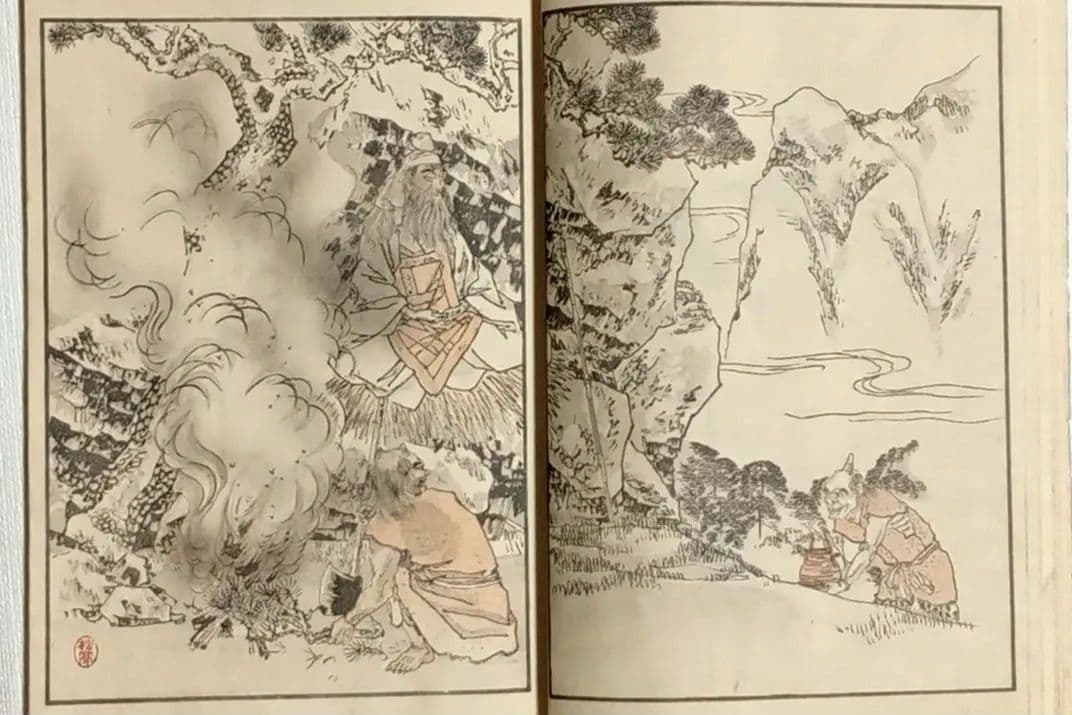 版画本日本歴史画報第一號三色刷り 、編輯者松本楓湖明治24年12月 大倉書店出版