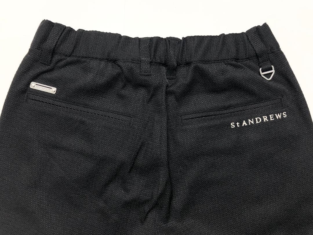 ○★新品未使用　St ANDREWS　ドビーストレッチクロップドパンツ　S　黒