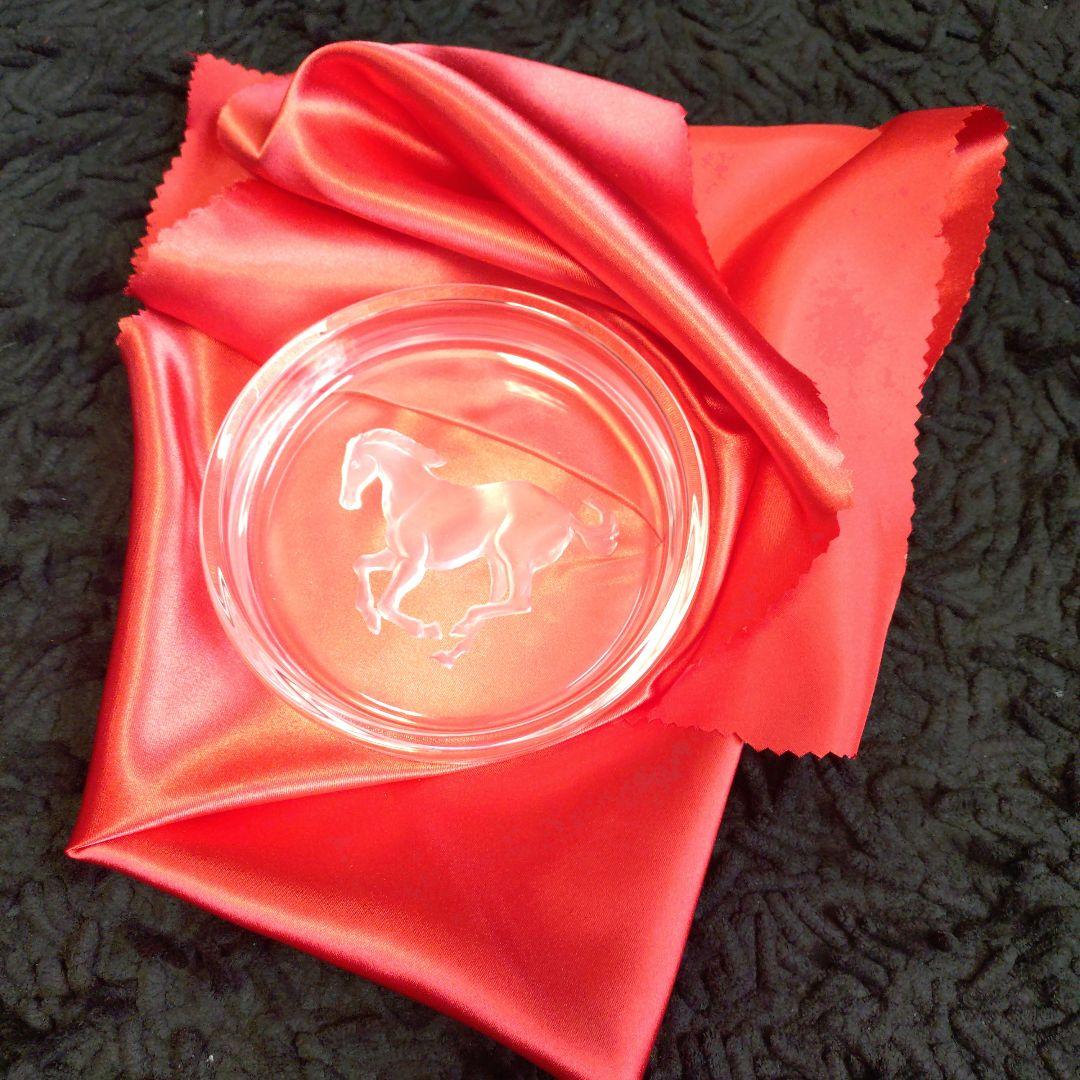 馬の彫刻 ガラス皿