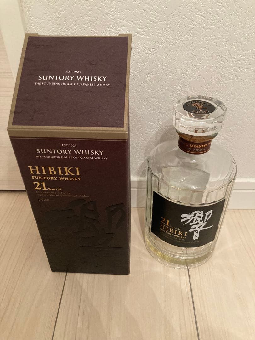 響21年　サントリーウイスキー　空瓶　空箱付き　未洗浄