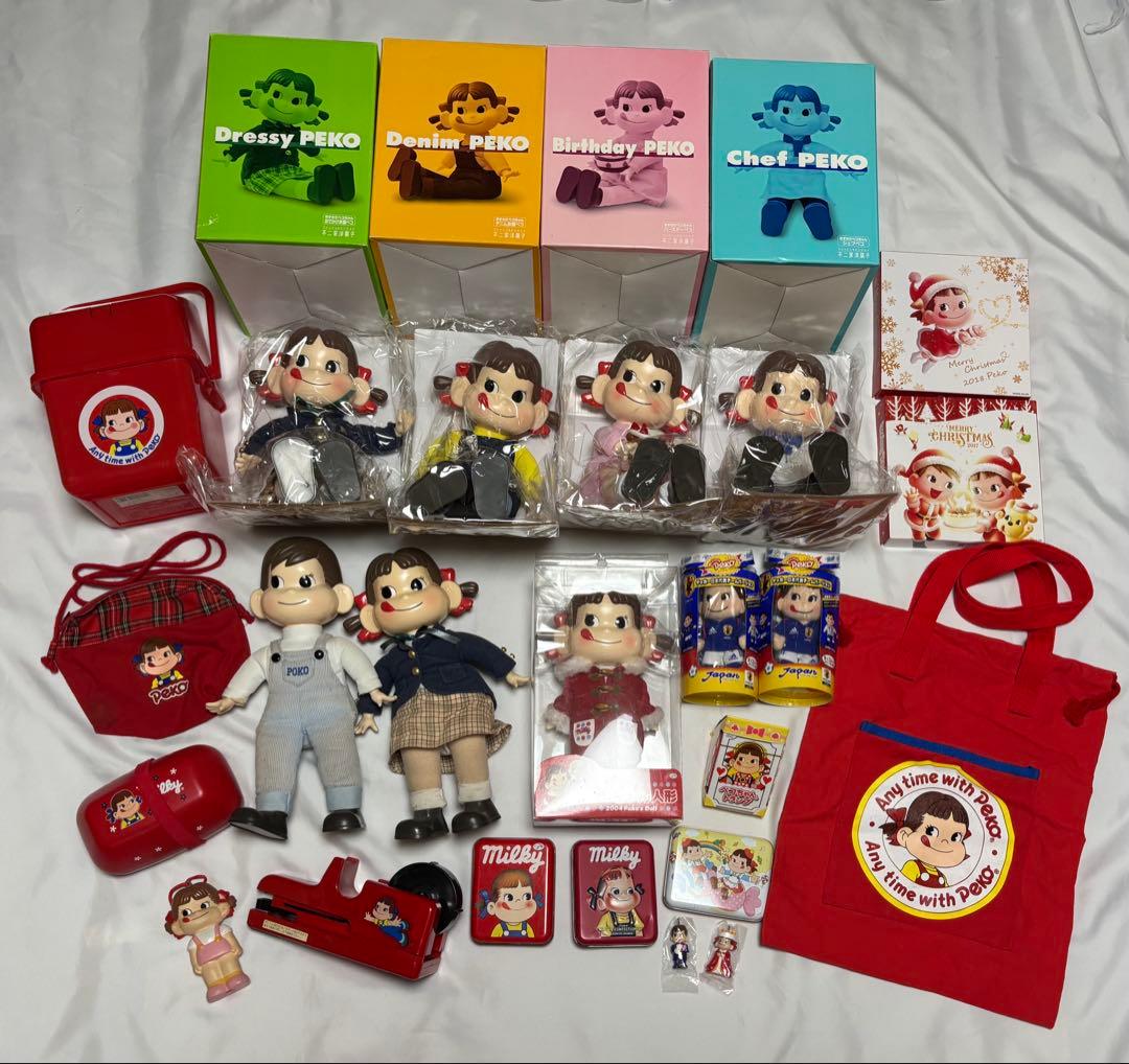 ペコちゃん ポコちゃん 23点 不二家 人形 マスコット グッズ他 昭和レトロ