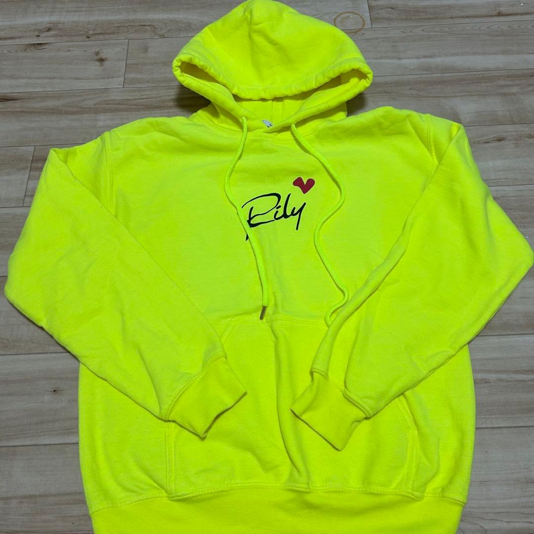 今市隆二 Rily 蛍光イエロー フード付きパーカー S size