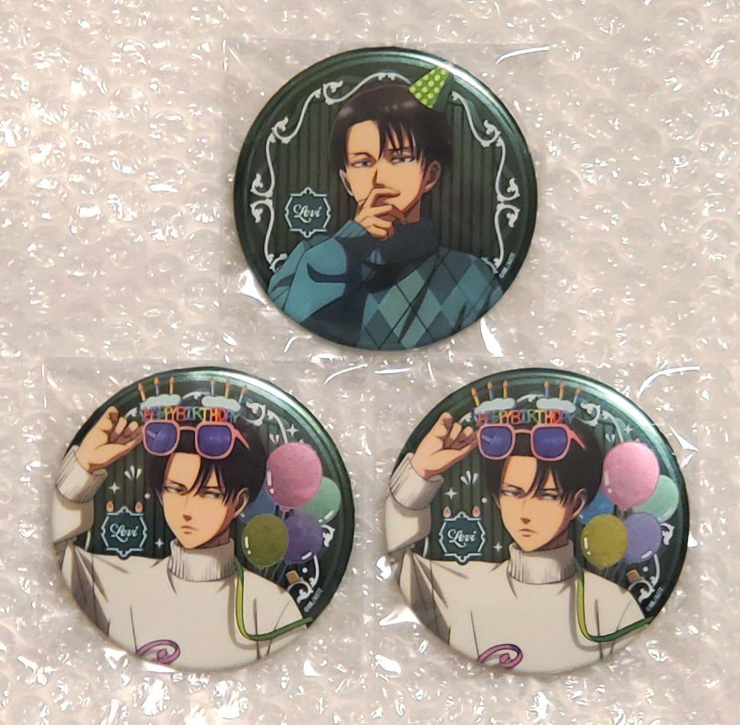 進撃の巨人 リヴァイ プリンスホテル 缶バッジ 3点