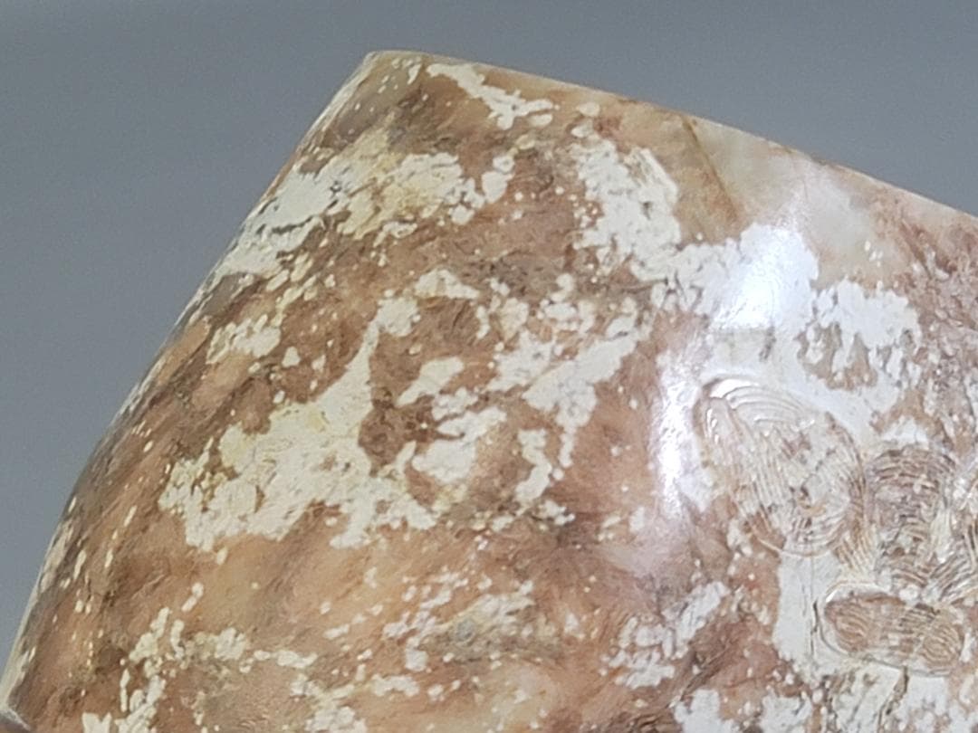 中国 砡石刻 饕餮紋 祭飾 DT742