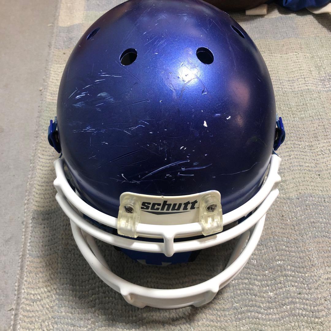 schutt 青 アメフトヘルメット 傷あり