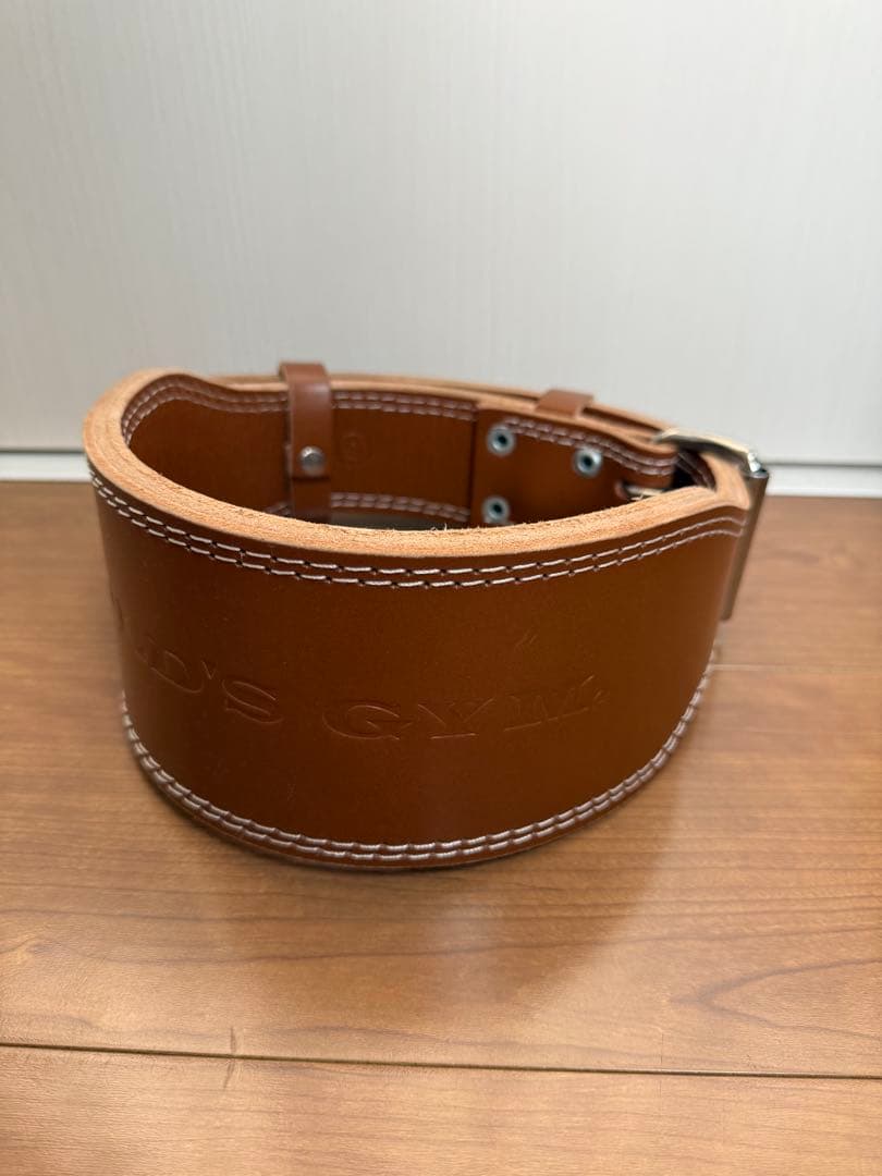 ゴールドジム（GOLD’S GYM）　プロレザーベルト　Sサイズ