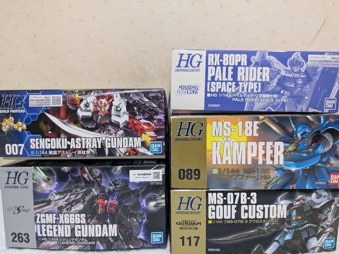 ガンプラ5点セット　HG レジェンド ケンプファー　ペイルライダー他