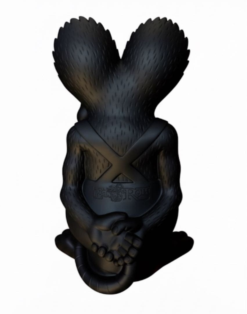 ラットフィンク　特大　33 センチ　フィギュア　黒　紫　ブラック