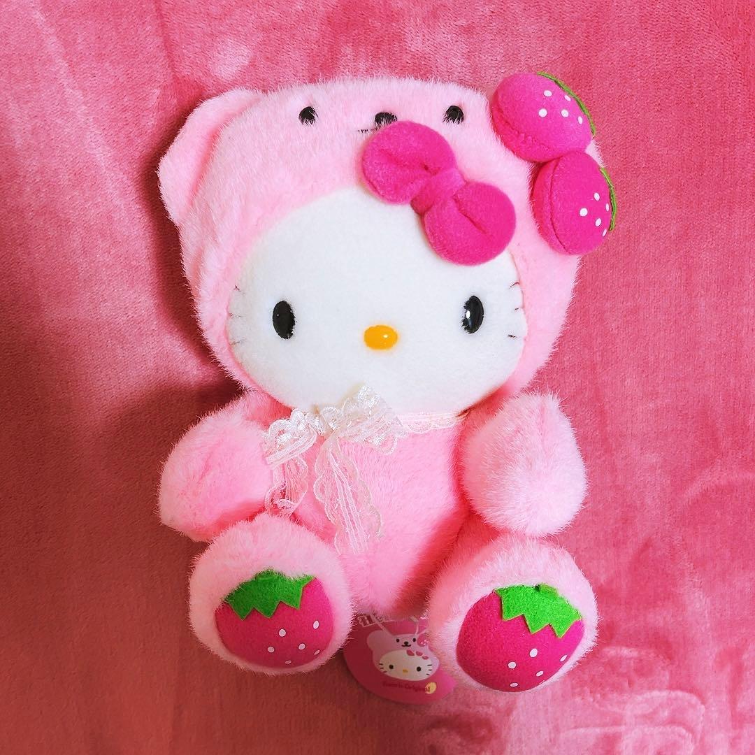 希少レア　ハローキティ　ストロベリーベア　2005年製 平成レトロ　サンリオ