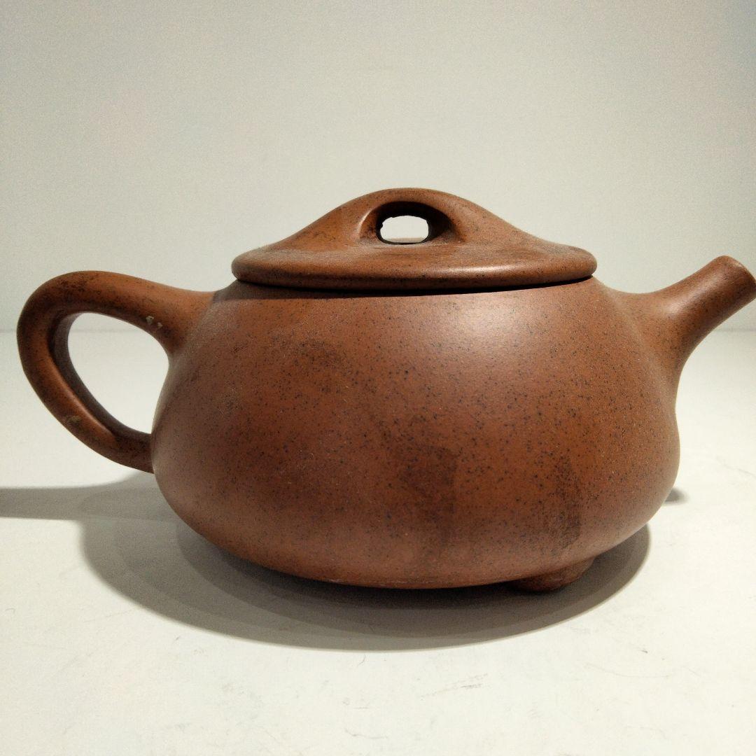 O85-13 中国古作 朱泥急須 在銘刻印有　D