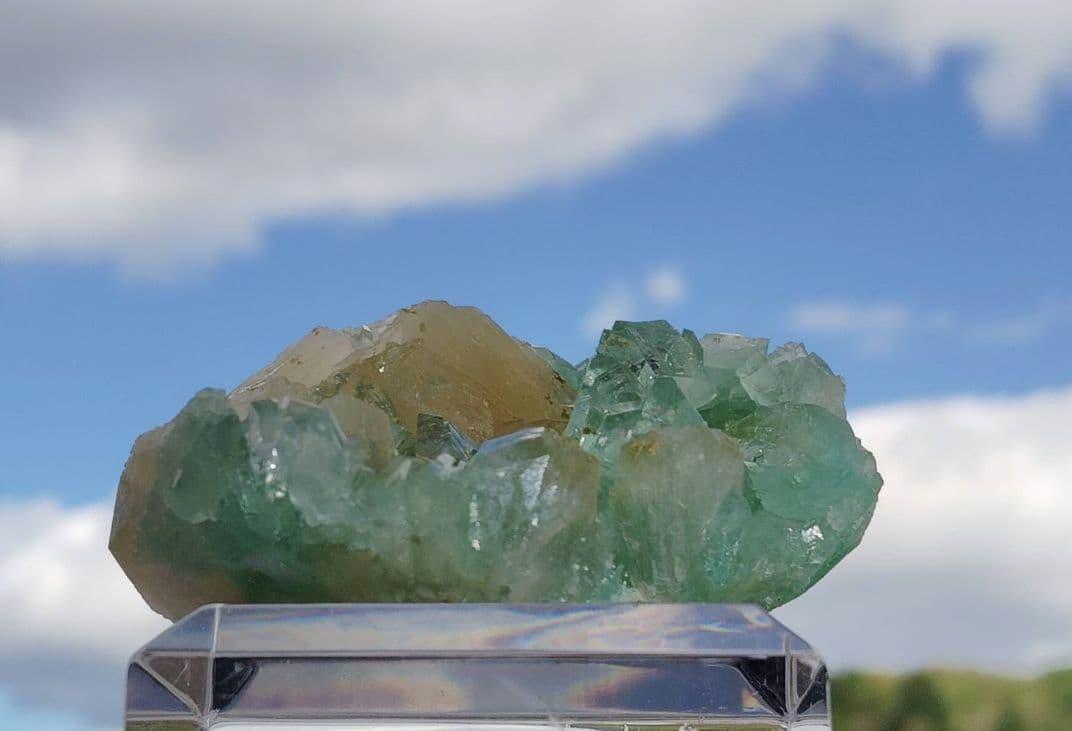 アポフィライト スティルバイト️ 鉱物 標本 原石 母岩付きミネラル インド産