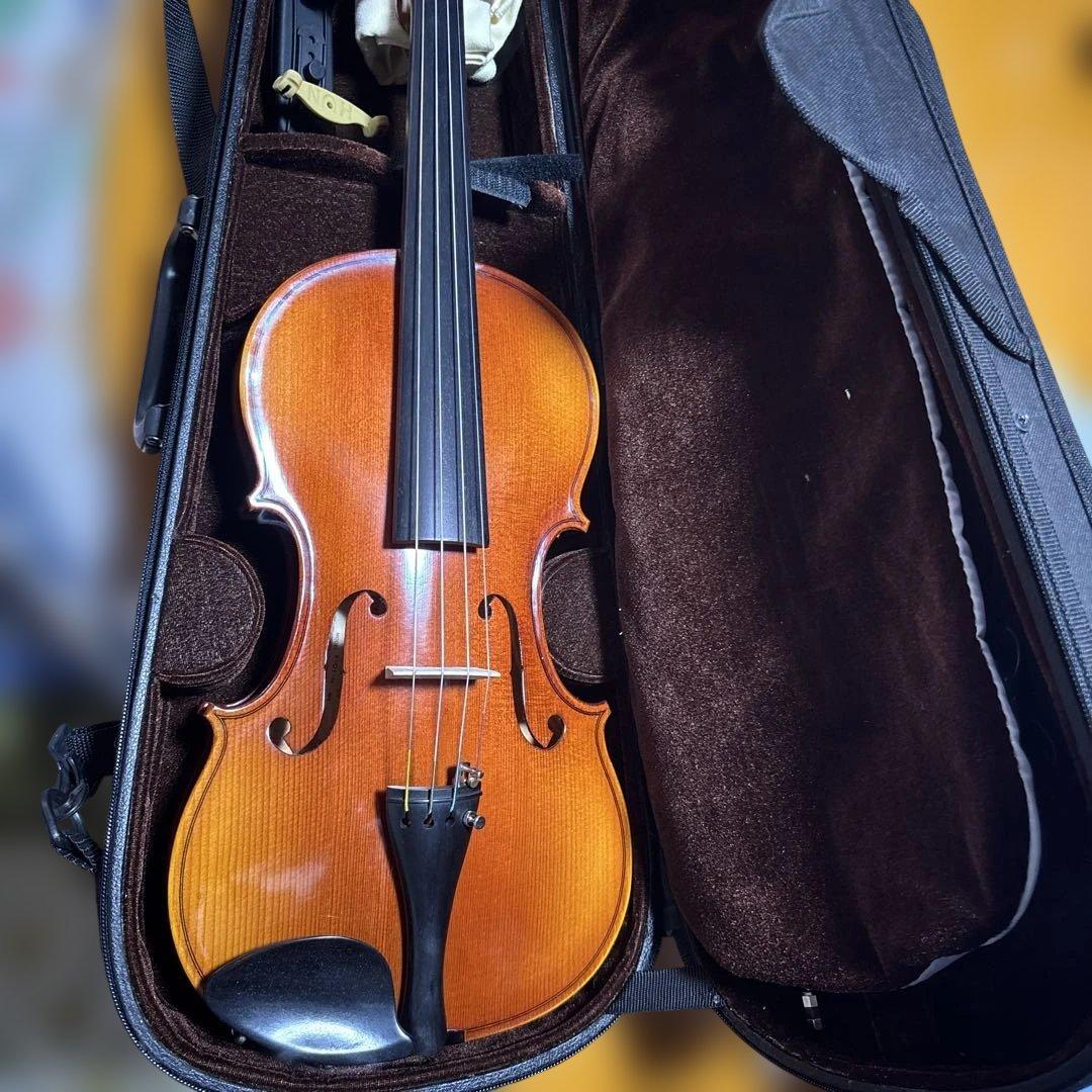 オレンジ バイオリン ケース付き