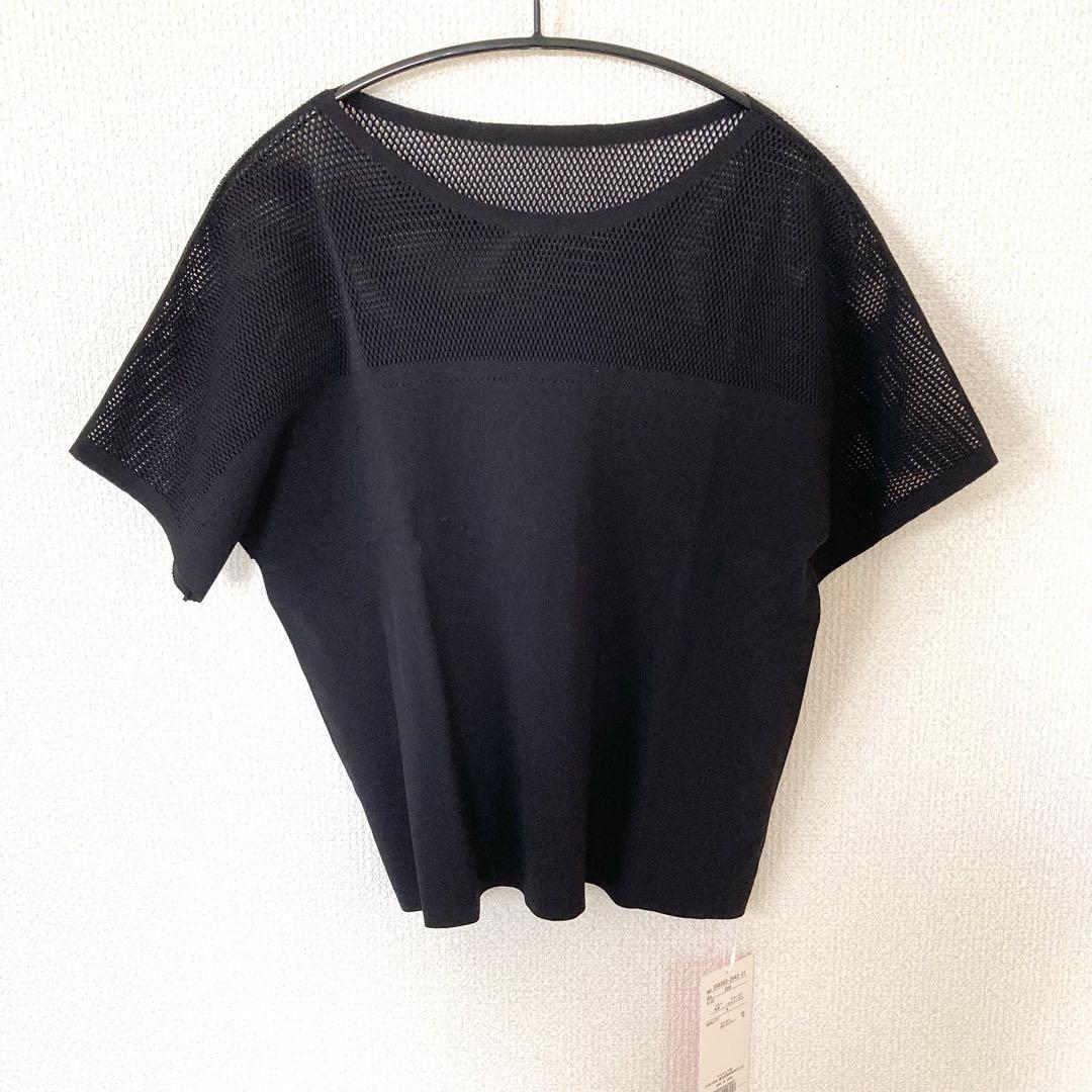 チャコット ノーソーイングニット メッシュコンビ 黒 M Tシャツ ヨガウェア