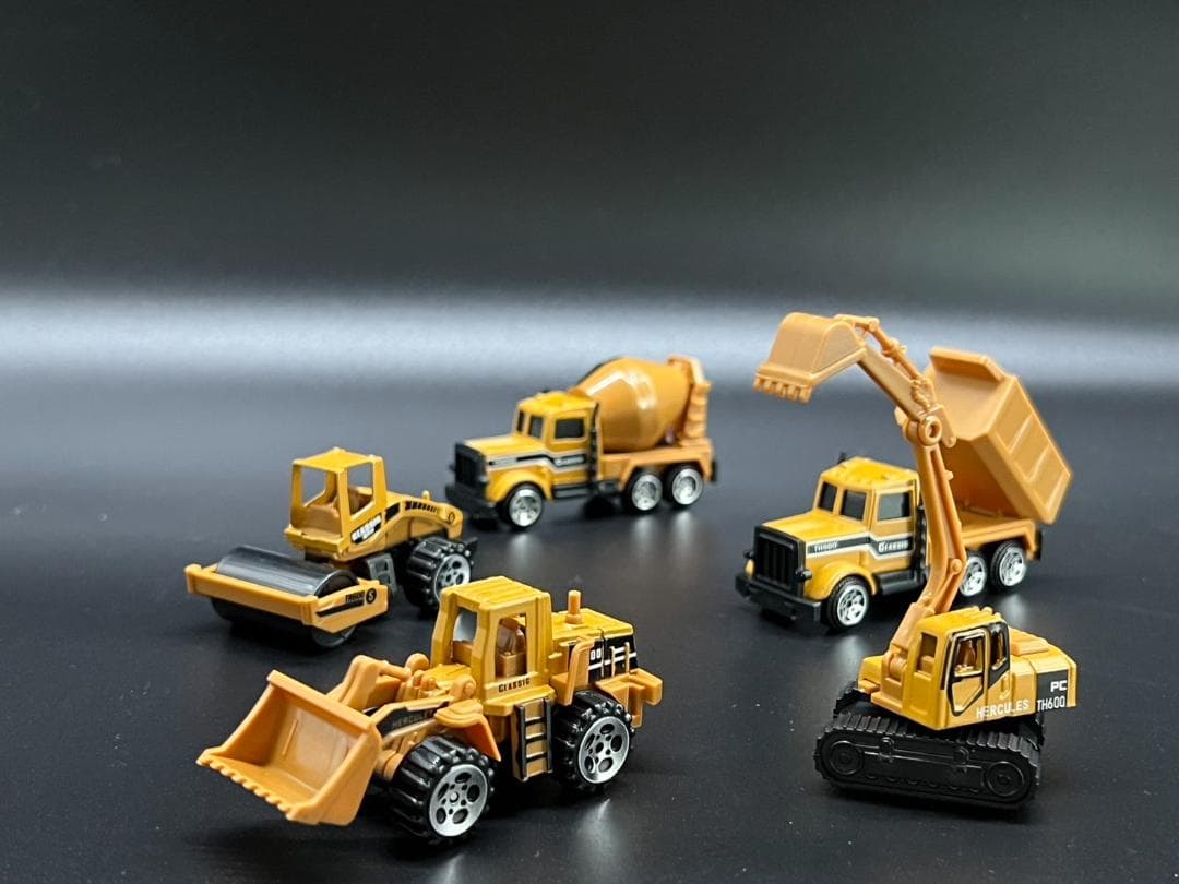 トレーラー 積載車 工事車両ミニカーセット H197