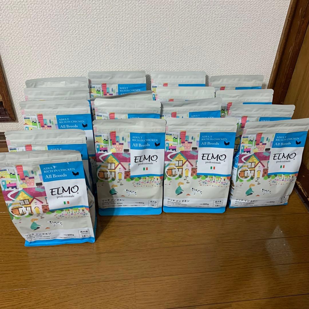 【新品未開封品】ELMO リッチインチキン ドライフード 800g×17袋