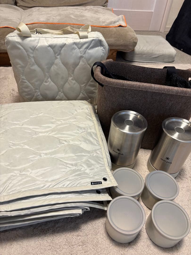 スノーピーク ピクニックラグ アイボリーと タクバコトバチセット