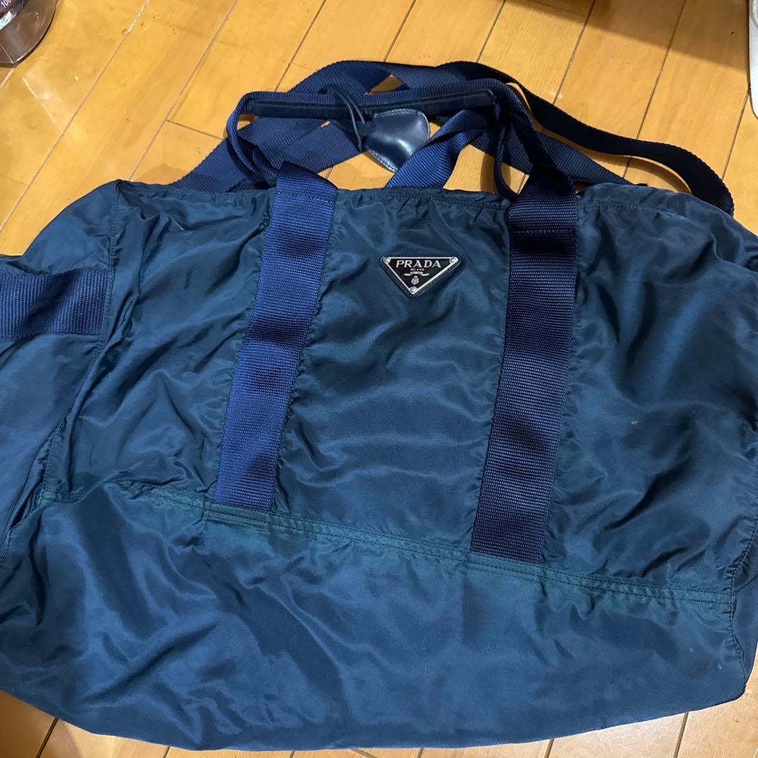 PRADA ボストンバッグ ネイビー ナイロン