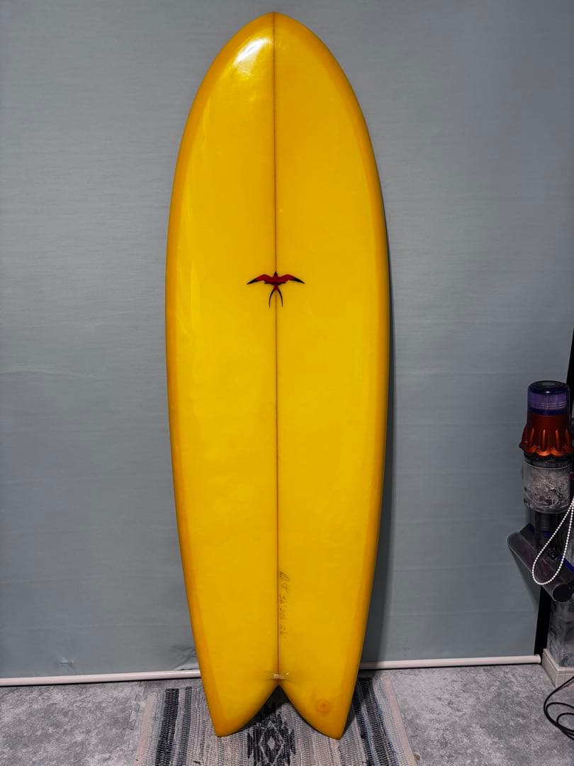 レア　本人DTマーク有り　ドナルドタカヤマ　レトロツインサーフボード5.4