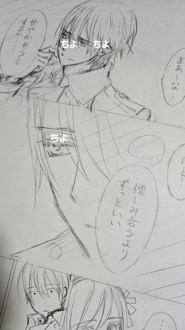 ヴァンパイア騎士　原画展　直筆　「原稿下絵」1枚　樋野まつり先生