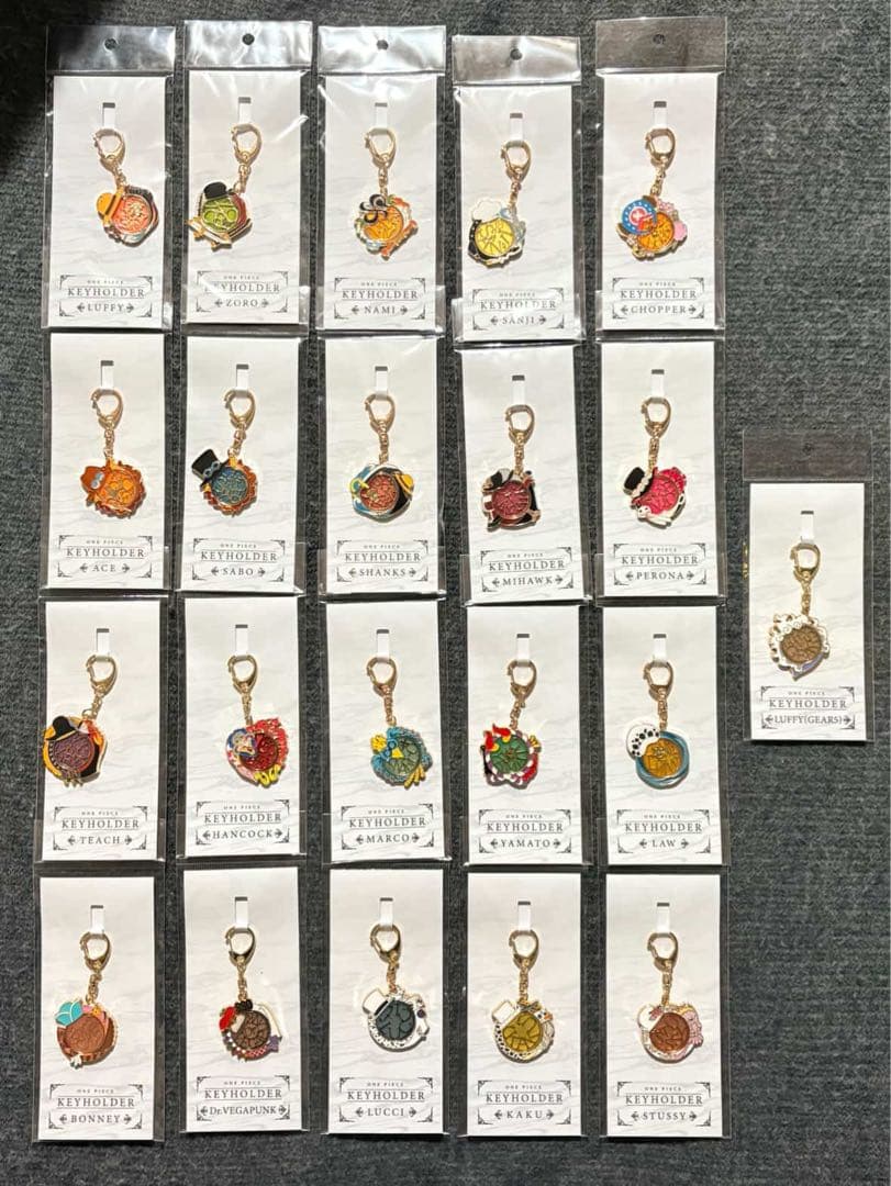 ONE PIECE シンボルモチーフ キーホルダー 未開封 21種 まとめ売り
