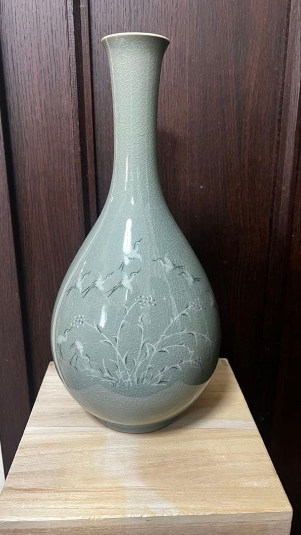 漢青　陶器製花瓶