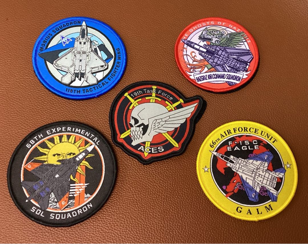 エースコンバット コレクション パッチベルクロ ワッペン 5セット