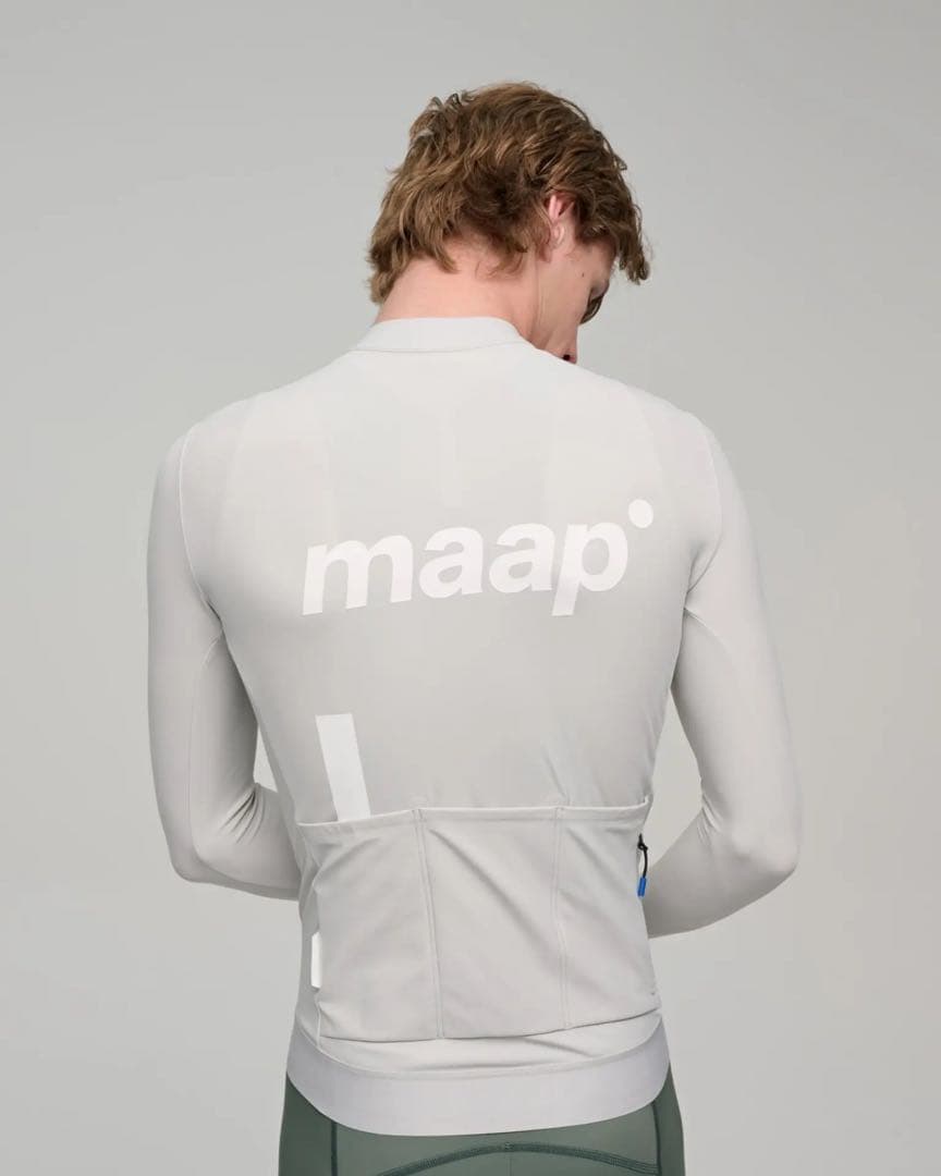  長袖サイクルジャージ グレー　Lサイズ