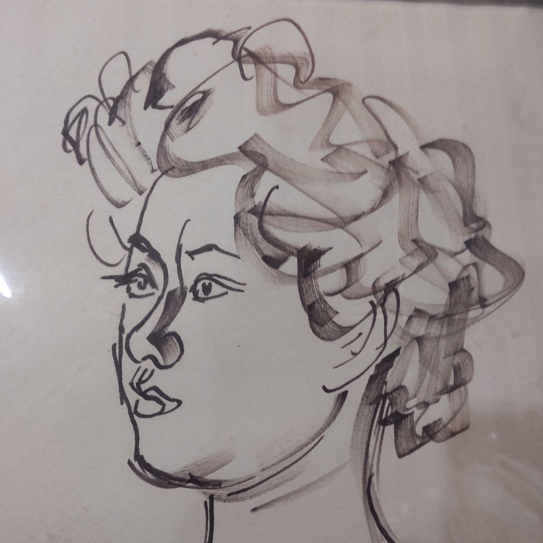 伊東深水 真筆作品、裸婦スケッチ、素描画集2巻P23. No102、【修善寺】