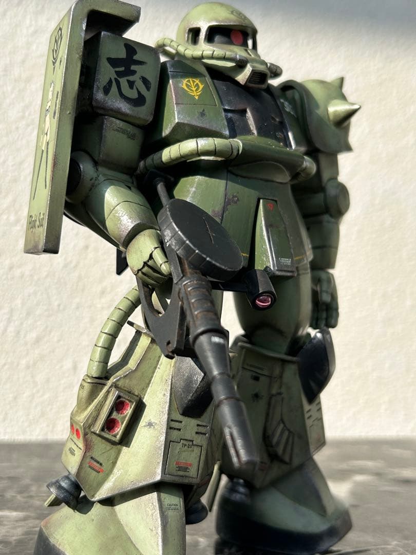 ガンプラ旧キットMSV 1/100 ザク06R筆塗装完成品
