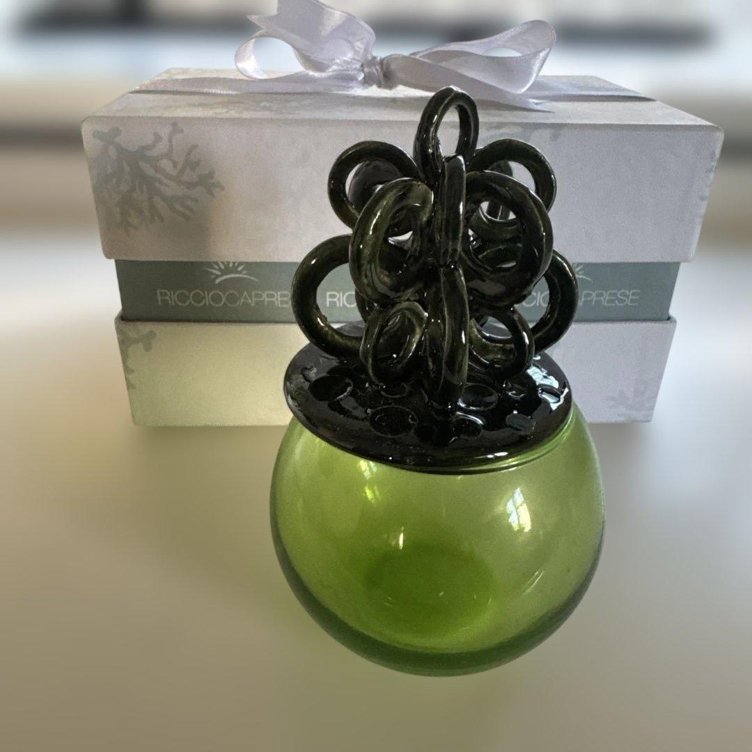 RICCIO CAPRESE 緑色ガラス　小物入れ