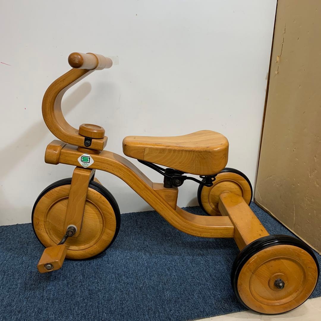 希少 木製 柏木工 KASHIWA幼児用 乗用玩具 三輪車 トライク