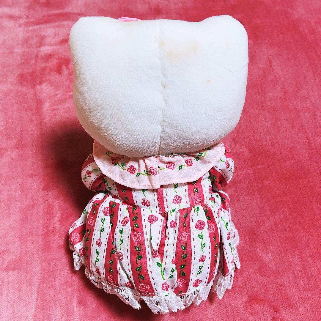 希少レア　ハローキティ　ぬいぐるみ　バラ　2000年製 平成レトロ　サンリオ