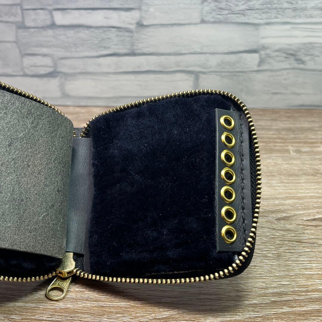 ミドルルアーワレット　本革レザー　手染めアンティークレッド　ハンドメイド　渓流