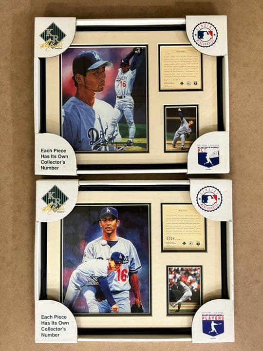 ロサンゼルス　ドジャース・野茂英雄・パネル・額装