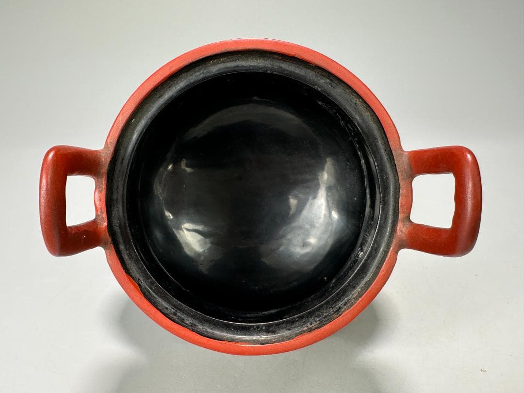 中国漆器　堆朱香炉