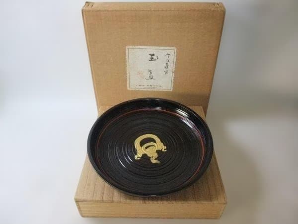 裏千家 今日庵好 玉盆 金蒔絵 柳菴 初瀬川作品 京漆器 天然木 本漆器